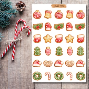 Christmas Cookie Planner Stickers | Christmas Decoration Stickers | Cute Planner Stickers | Holiday Stickers
