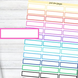 Quarter Box Planner Stickers | Cute Planner Box Stickers | Sticker Sheet for Planner | Bujo Sticker
