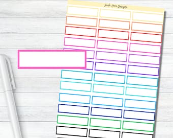 Quarter Box Planner Stickers | Cute Planner Box Stickers | Sticker Sheet for Planner | Bujo Sticker