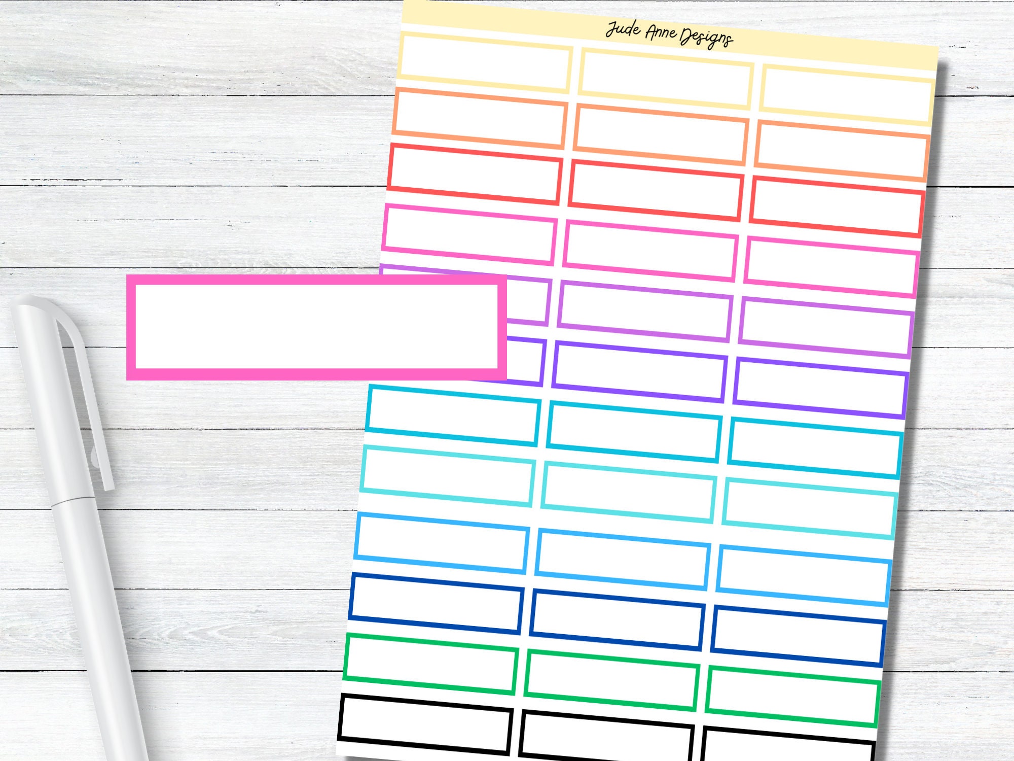 Quarter Box Planner Stickers | Cute Planner Box Stickers | Sticker ...