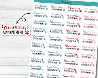 Grooming Appointment Stickers, Appointment Planner Stickers, Pet Appointments, Cat Icon, Dog Icon