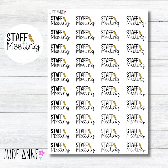 Meeting Planner Stickers, Script Sticker, Meeting Script Sticker for Planners, Bujo Sticker Sheet, Stickers for Planners