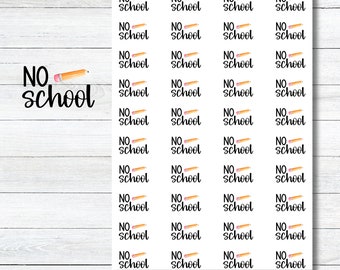No School Script Planner Stickers, School Planner Stickers, Script Stickers, Cute Planning Stickers, Bujo Stickers