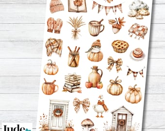 Cozy Fall Planner Stickers | Autumn Decorative Stickers