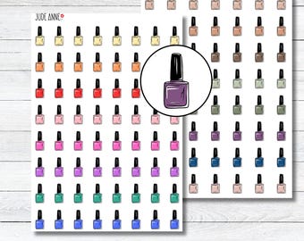 Nail Appointment Planner Stickers, Pedi Planner Stickers, Nail Polish Stickers for Planner, Functional Stickers, Bujo Stickers