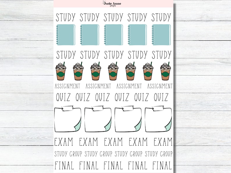 Student Planner Stickers, School Planner Stickers, Exam Reminders for ...