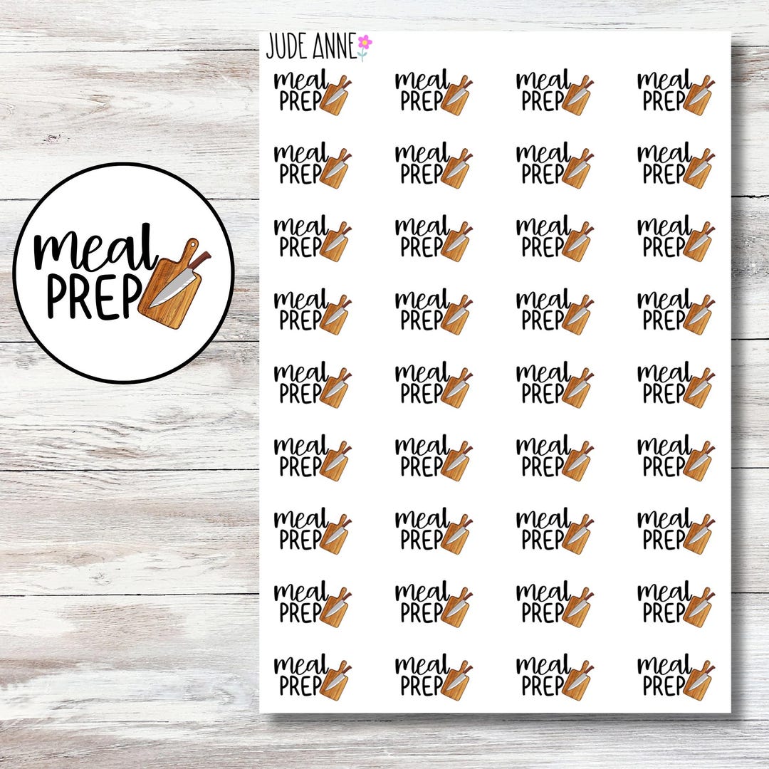Meal Prep Stickers, Planner Sticker Sheet, Functional Stickers, Cutting ...