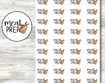 Meal Prep Stickers, Planner Sticker Sheet, Functional Stickers, Cutting Board Sticker, Bullet Journal Sticker