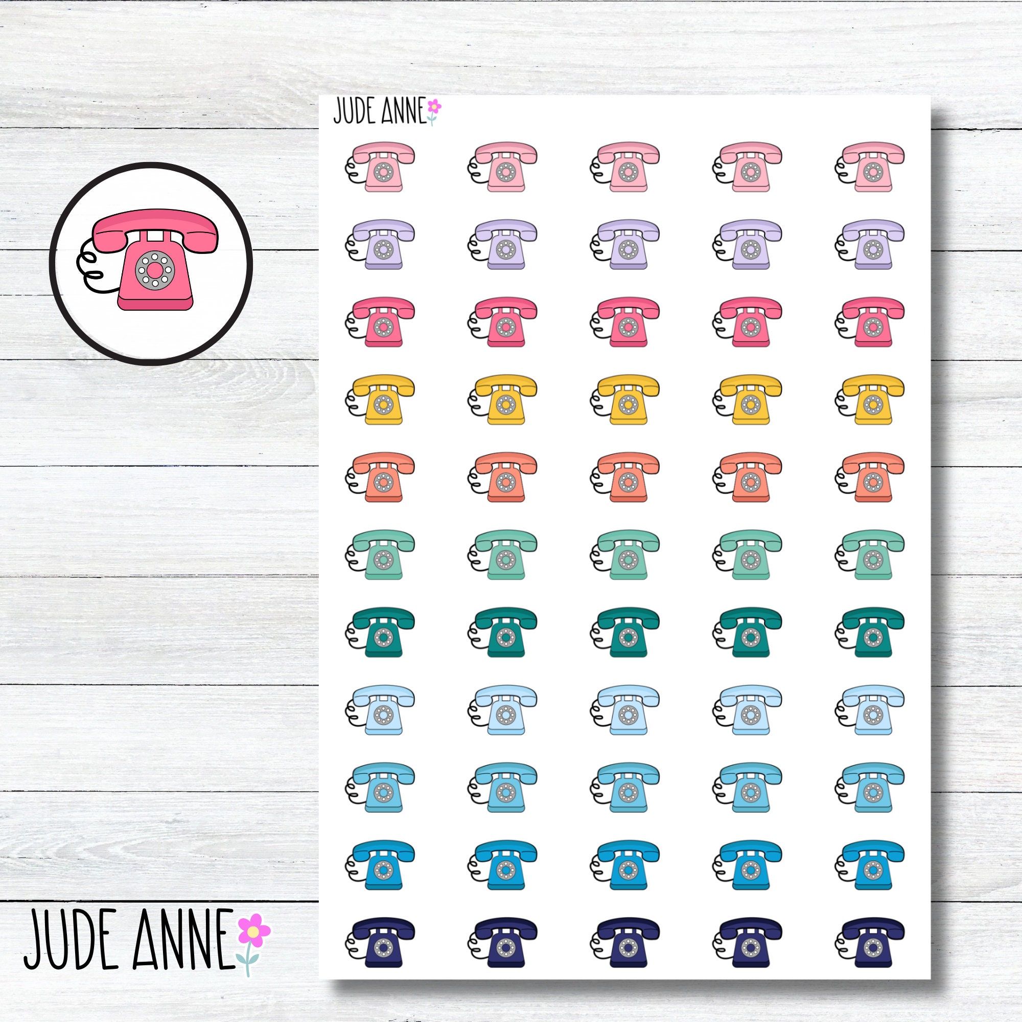 Iphone Calling Sticker Phone Icon Planner Stickers, Call Reminder Planner Stickers, Stickers ...