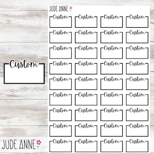 Customized Box Planner Stickers, Personalized Reminders, Cute Planner Stickers, Date Reminders