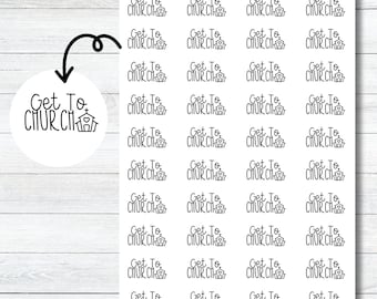 Church Planner Stickers, Cute Church Reminder Stickers, Icon Planner Stickers, Functional Planner Stickers