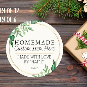 Personalized Jam and Canning Stickers, Custom Lid Labels for Jars, Jelly, Jam, Baking, Fruit, Spread
