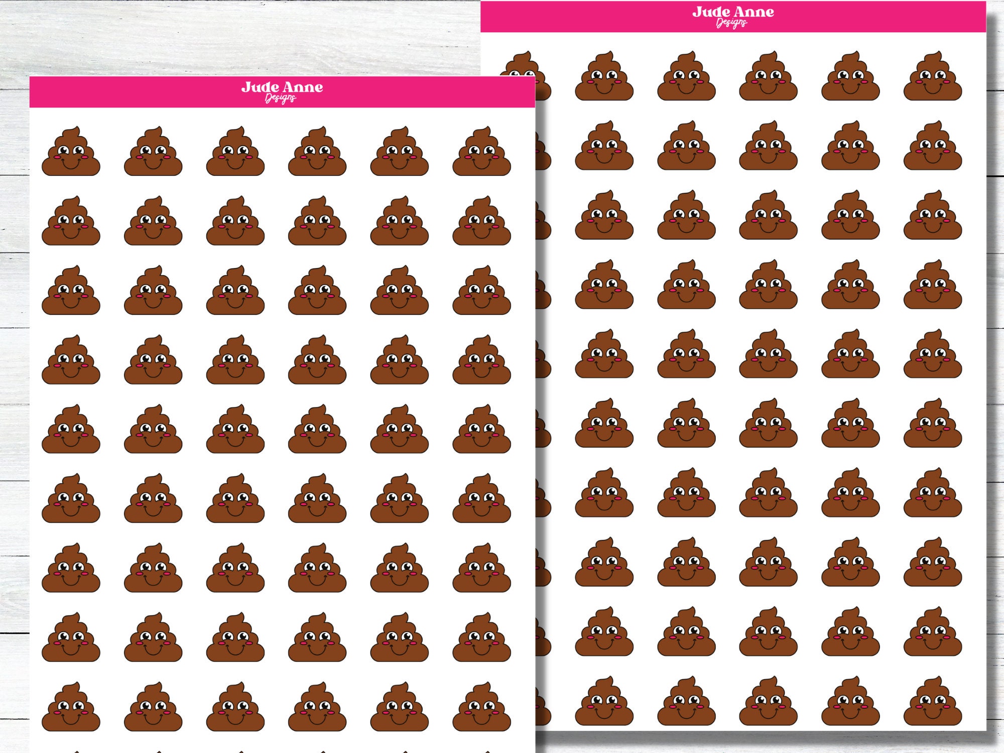 Poop Sticker Ios Poop Emoji Stickers, Poop Planner Sticker Sheet, Bowel Movement Tracker ...