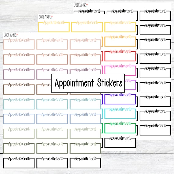 Appointment Planner Stickers, Functional Stickers, Cute Appointment Tracking Stickers, Functional Stickers, Organization for Calendar, Boju