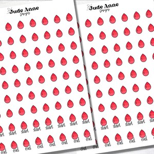 Period Tracker Stickers | Blood Drop Planner Sticker | Period Tracker ...