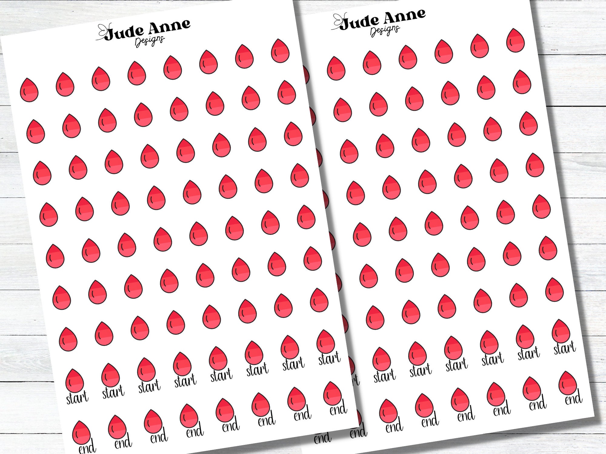 Period Tracker Stickers | Blood Drop Planner Sticker | Period Tracker ...
