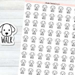 Walk Dog Planner Stickers | Dog Sticker Sheet | Cute Sticker Sheet | Bullet Journaling | Bujo | Calendar Stickers