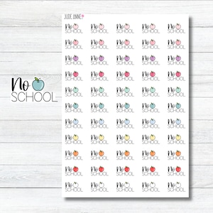 Pas d'école Stickers agenda, Stickers agenda scolaire, Autocollants script, Stickers planning mignons, Stickers Bujo