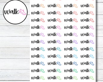 Walk Script Planning Stickers, Sneaker Planner Stickers