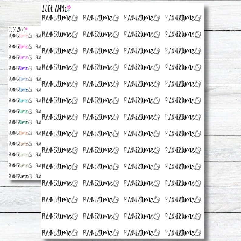 Planner Time Stickers, Planning Script Stickers, Script Stickers, Bujo