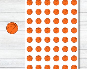 Basketball Planner Stickers, Basketball Icon Planning Stickers for Planner, Planning for Kids Sports, Basketball Calendar Stickers