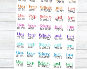 Motivational Planner Stickers, Uplifting Sticker Sheets for Planners, Happy Deco Stickers for Planners