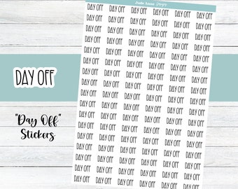 Day Off Script Planner Stickers, Script Sticker for Planners, Bujo Sticker Sheet, Stickers for Planners