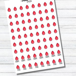 Period Tracker Stickers | Blood Drop Planner Sticker | Period Tracker ...