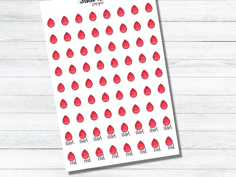 Period Tracker Stickers | Blood Drop Planner Sticker | Period Tracker ...