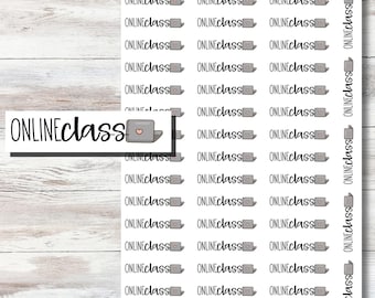 Online Class Planner Stickers, Online School Planner Stickers, Script Stickers, Cute Planning Stickers, Bujo Stickers