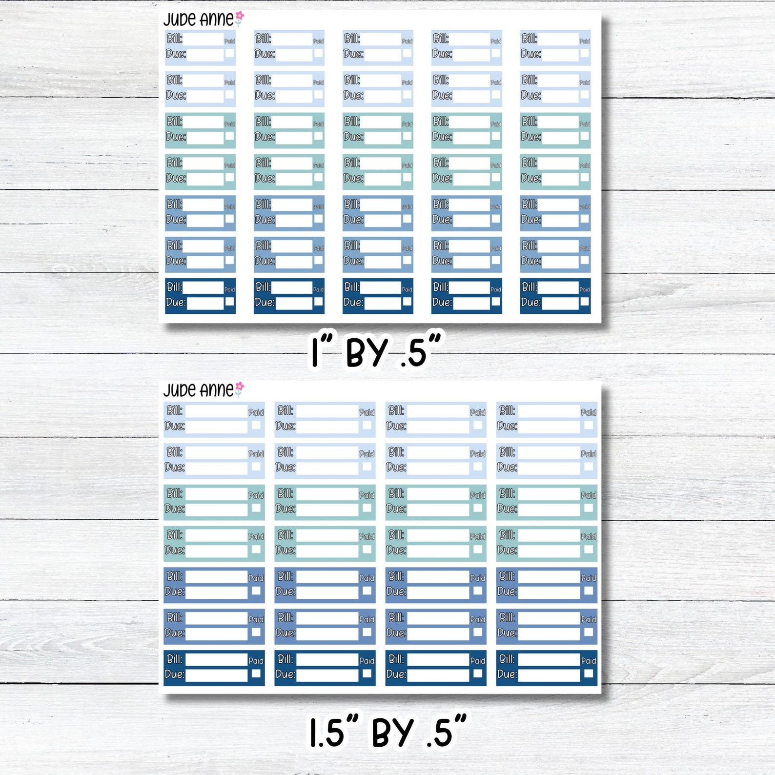Bill Due Planner Stickers | Monthly Bill Tracker Stickers | Paid Bill ...