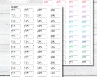 Step Tracker for Planners, Fitness Planner Stickers, Steps Counter for Calendar