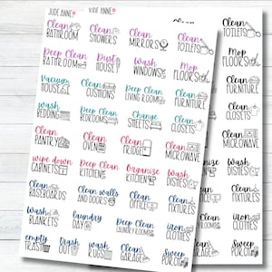 Stickers ménage, Stickers nettoyage en profondeur, Stickers corvée