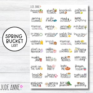 Pegatinas para planificador de primavera, lista de deseos de primavera, calendario, festividades de Boju, pegatinas de celebración, hoja de pegatinas para planificar