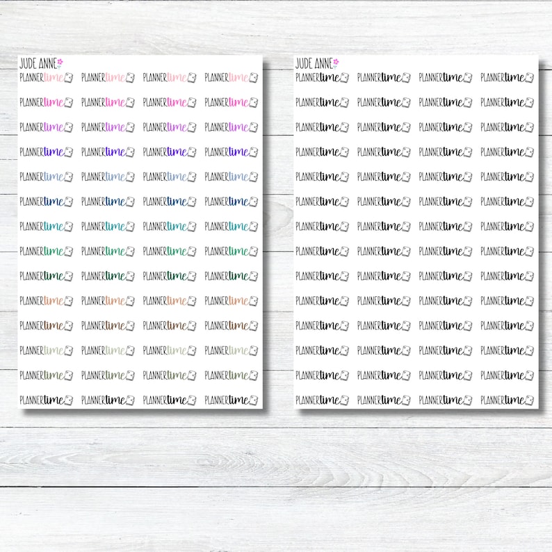 Planner Time Stickers, Planning Script Stickers, Script Stickers, Bujo