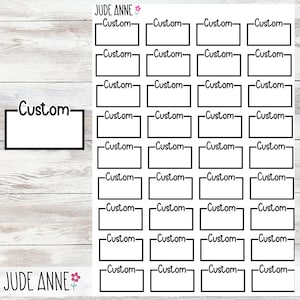 Customized Box Planner Stickers, Personalized Reminders, Cute Planner Stickers, Date Reminders