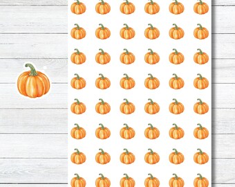 Pumpkin Planner Stickers, Pumpkin Sticker Sheet, Fall Planner Sheets