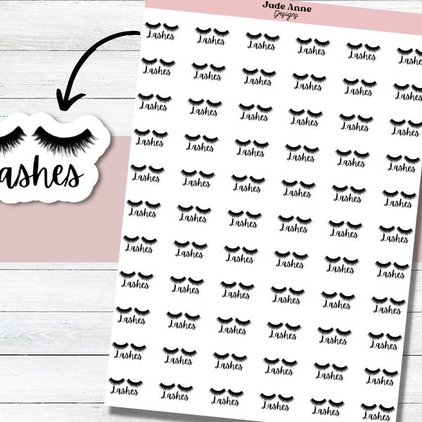 Lash Appointment Planner Stickers, Cute Lash Icon, Calendar, Lash Stickers, Beauty Appointment Reminders