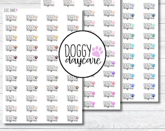 Doggy Day Care Planner Stickers | Dog Sitting Sticker Sheet | Cute Sticker Sheet | Bullet Journaling | Bujo | Calendar Stickers