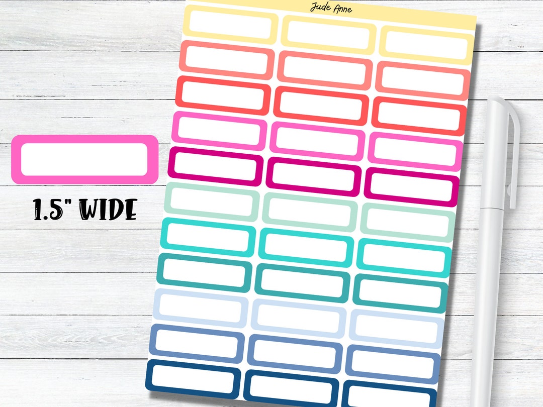 Quarter Box Planner Stickers Cute Planner Box Stickers Sticker Sheet