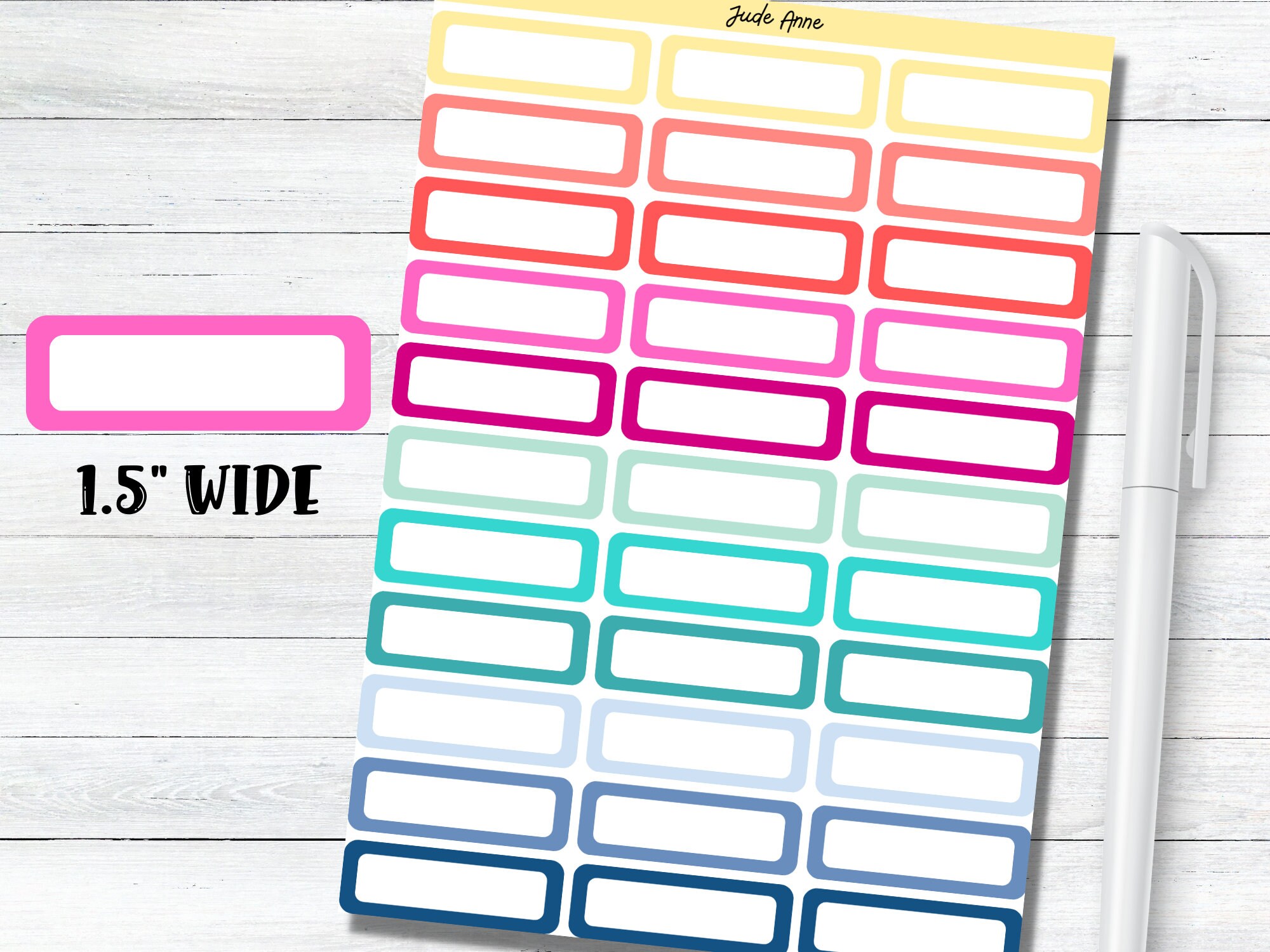 Quarter Box Planner Stickers | Cute Planner Box Stickers | Sticker ...