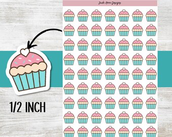Planner Stickers, Birthday Trackers, Birthday Cake Icon 1/2", Party Planning, Birthday Reminder Icons for Planners, Cake for Bujo