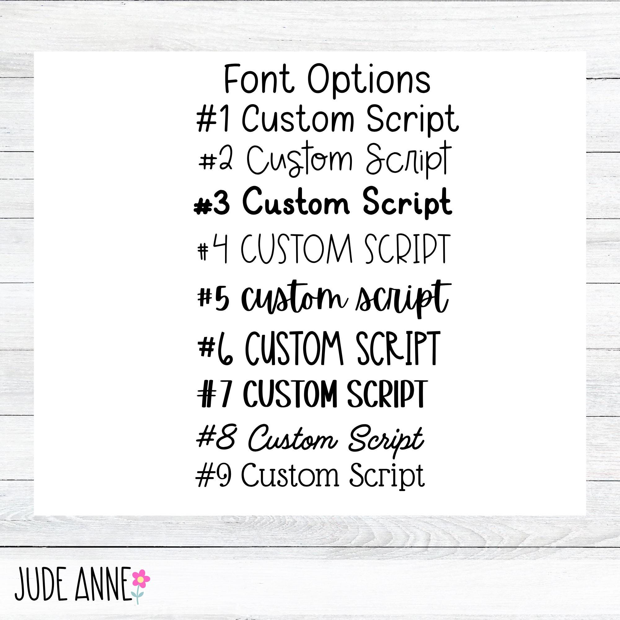 Custom Script Stickers, Custom Text Sticker Sheets, Custom Script ...