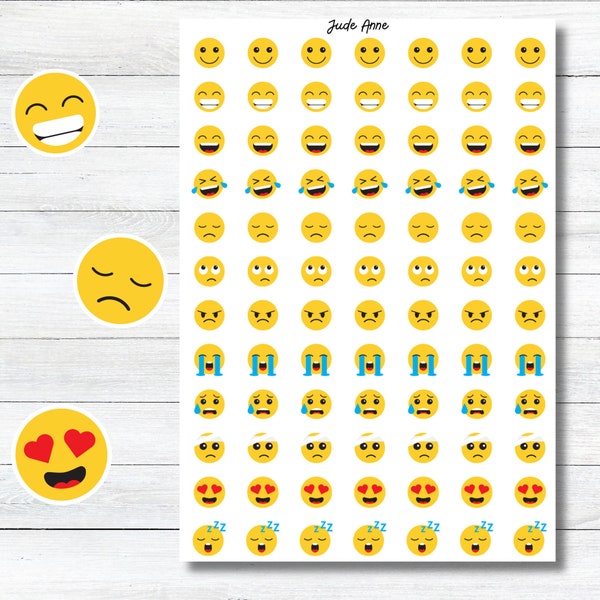 Smiley Face Stickers - Etsy