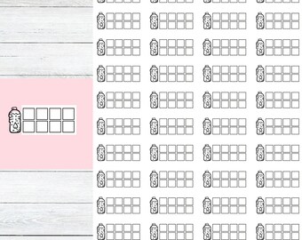 Water Intake Planner Stickers | Daily Water Tracker Stickers for Planners | Cute Planner Stickers | Functional Stickers