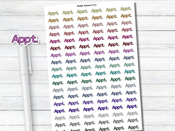 Appointment Planner Stickers, Appt Functional Stickers, Appointment Tracking Stickers, Functional Stickers, Organization for Calendar, Boju