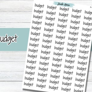 Budget Script Planner Stickers, Budget Planning Stickers, Money Tracking Stickers, Functional Stickers