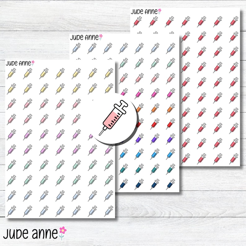 Injection Day Planner Stickers | Shot Day Stickers | Medication Tracker ...