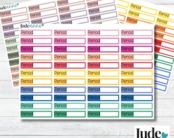 Period Label Planner Stickers | School Planner Stickers | Subject Labels | Student Planner Stickers | Teacher Planner | Homeschool Planner