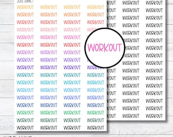 Workout Script Planner Stickers – Fitness & Gym Planner Stickers for Journals, Bullet Planners Calendars